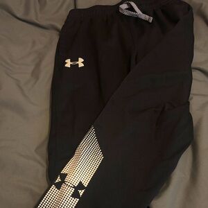 Black Athletic Pants with  UA Logo